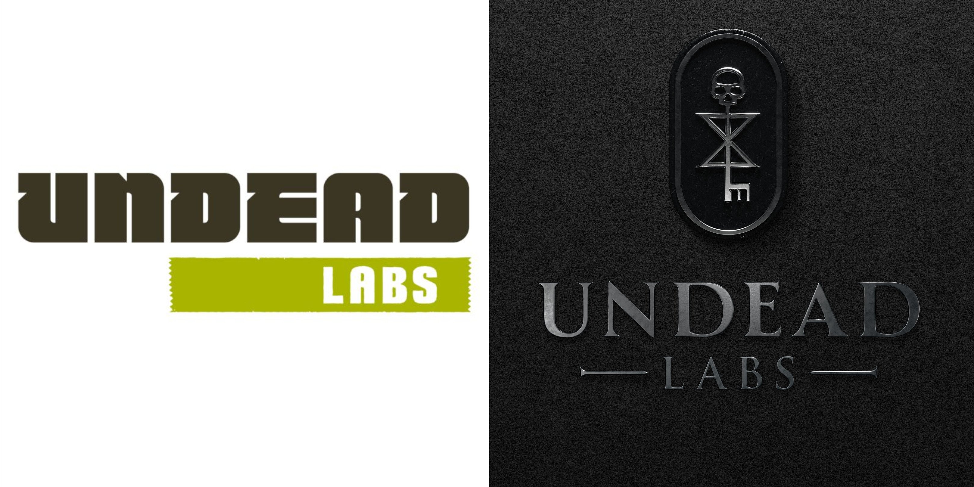 Ainsi sera le nouveau logo de Undead Labs (gauche: ancien logo, droite: nouveau logo; image via Gematsu, Twitter, X)